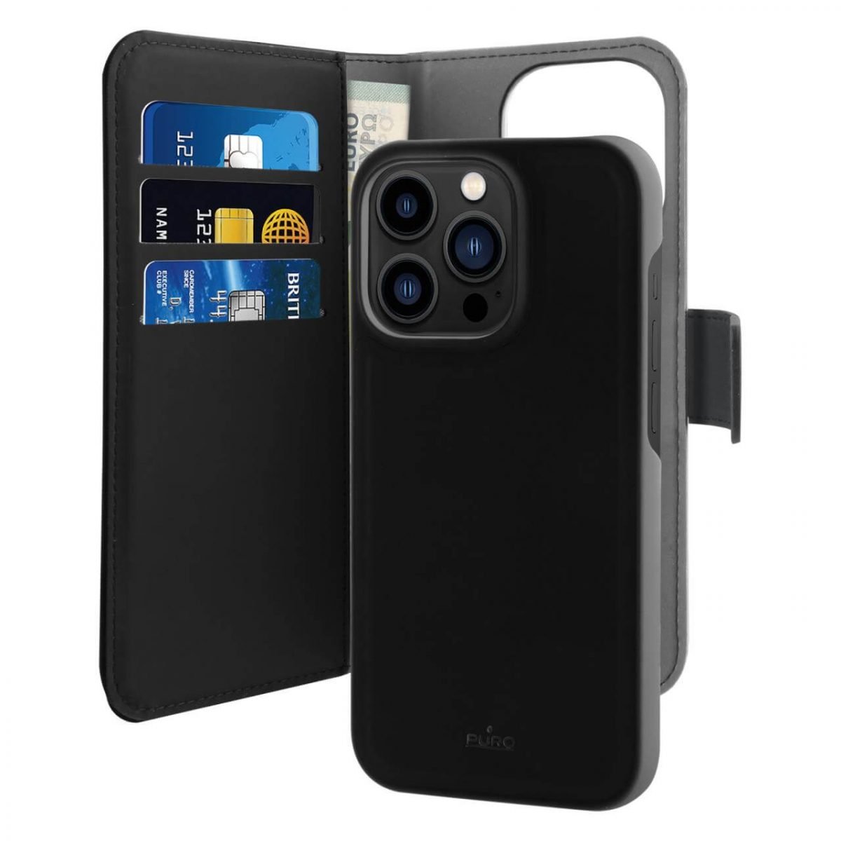 Custodia Wallet Detachable 2 in 1 per iPhone 14 Pro