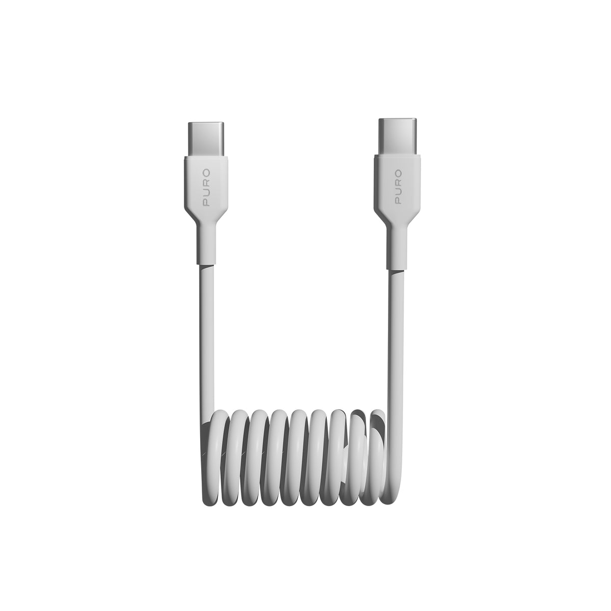USB-C to USB-C Spiral cable in TPU, 1m