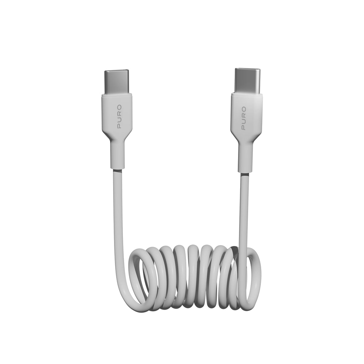 USB-C to USB-C Spiral cable in TPU, 1m