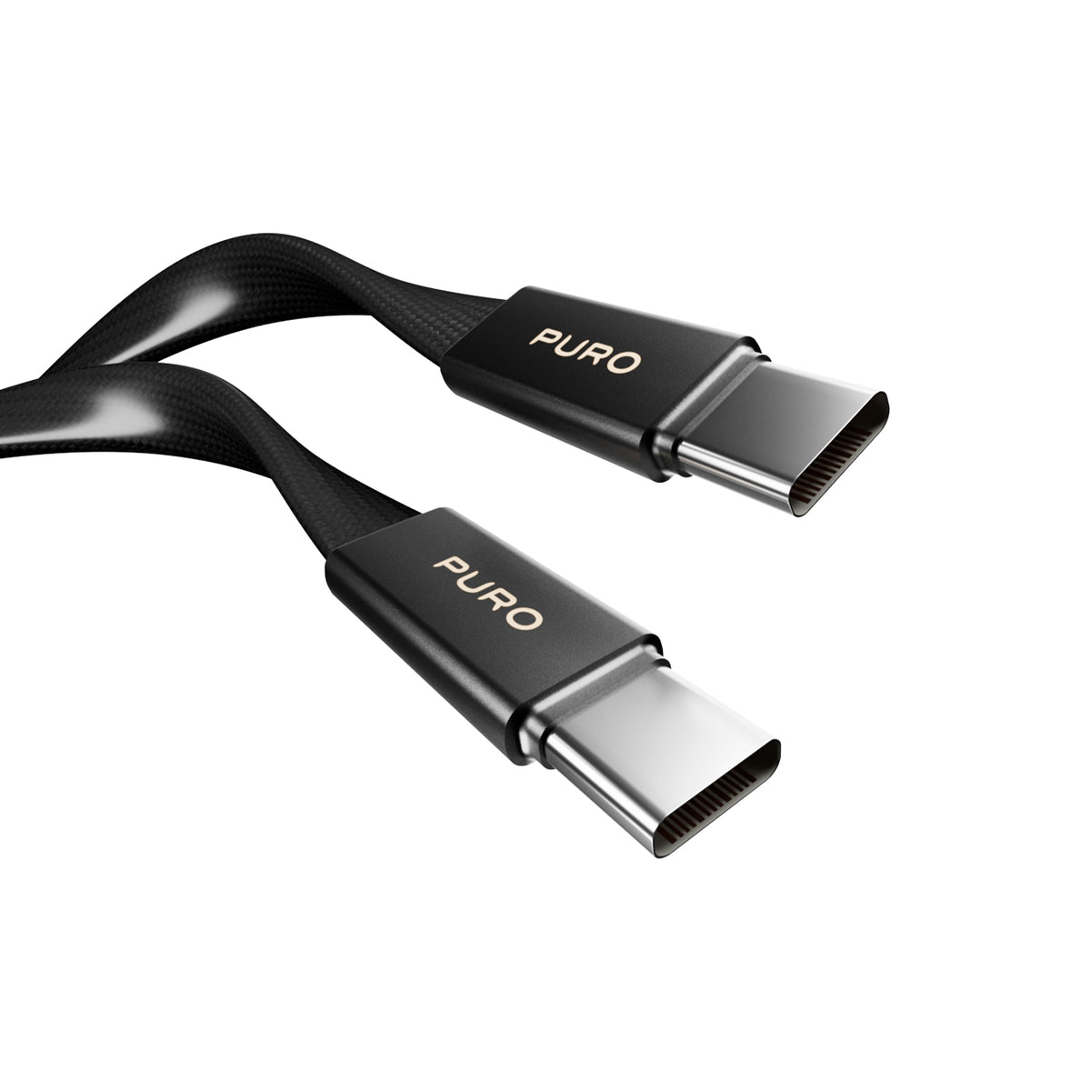 Cavo slim in tessuto intrecciato, da USB-C 2.0 a USB-C 2.0, 1m