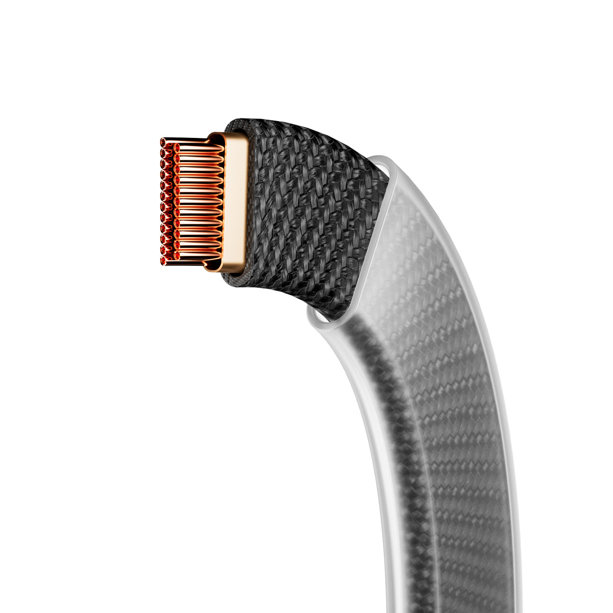 Cavo slim in tessuto intrecciato, da USB-C 2.0 a USB-C 2.0, 1m