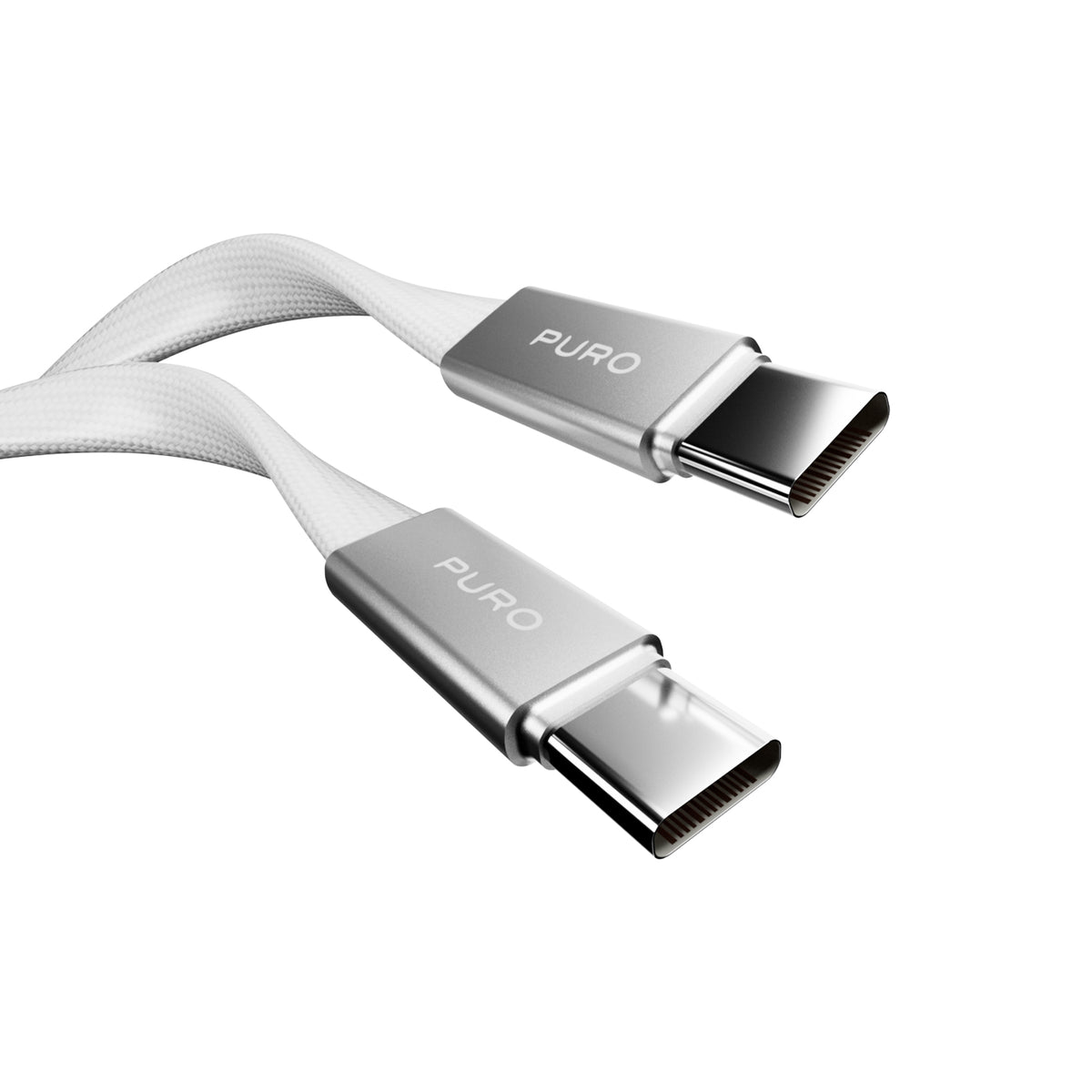 Cavo slim in tessuto intrecciato, da USB-C 2.0 a USB-C 2.0, 1m