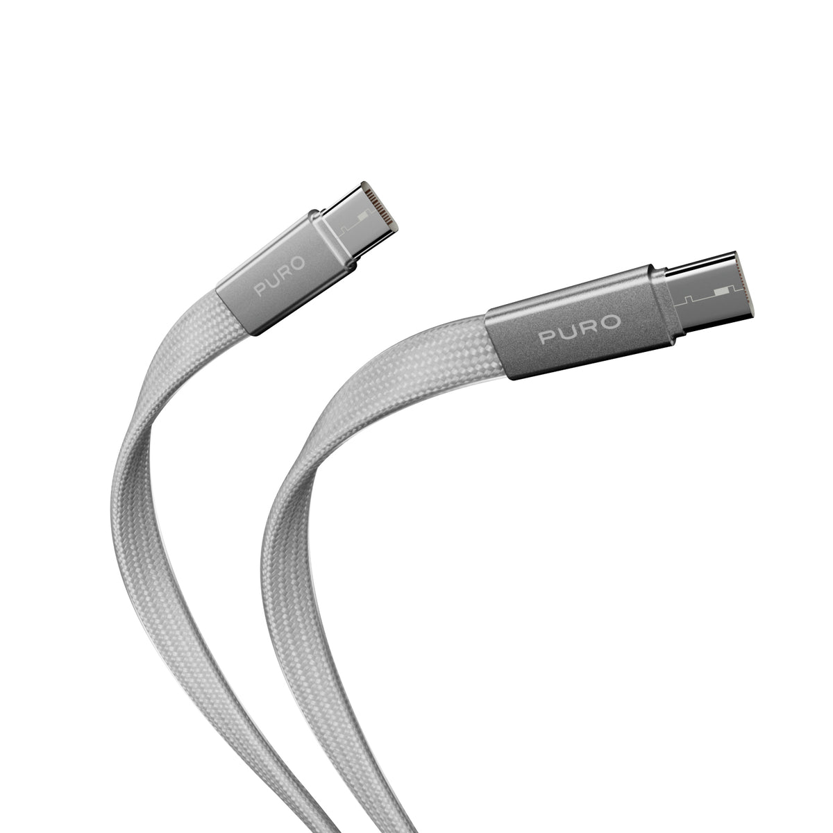 Cavo slim in tessuto intrecciato, da USB-C 2.0 a USB-C 2.0, 1m