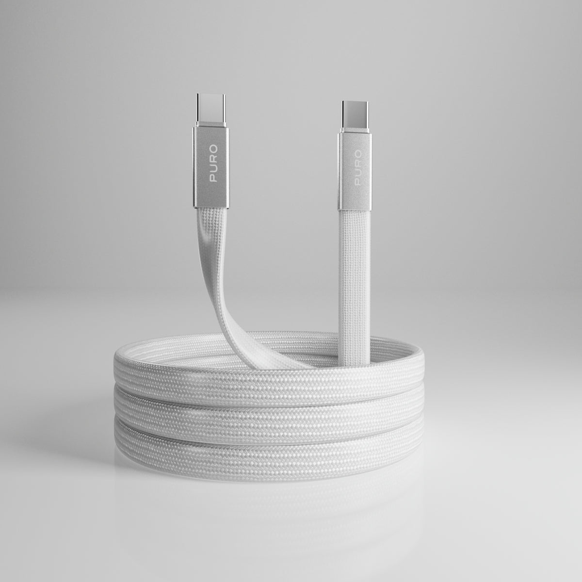 Cavo slim in tessuto intrecciato, da USB-C 2.0 a USB-C 2.0, 1m