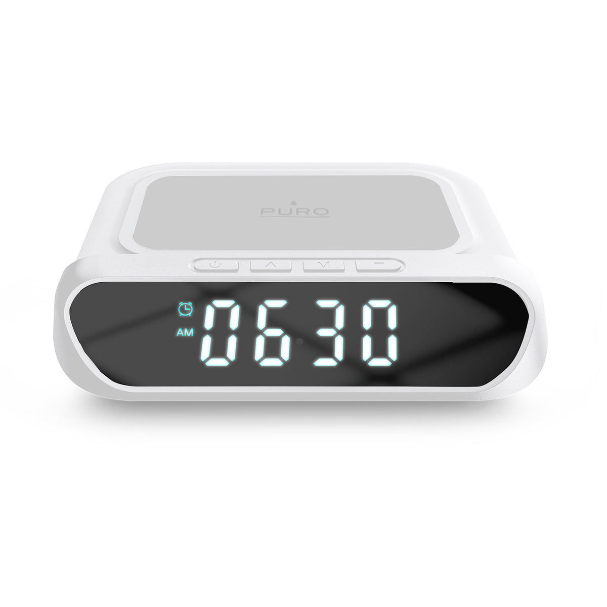 Multifunction alarm clock with wireless charging base