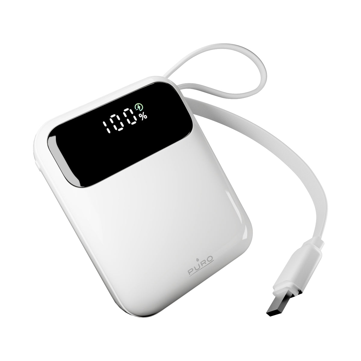 Power bank 10000 mAh 20W LCD Power Duo 10, con cavi integrati e display