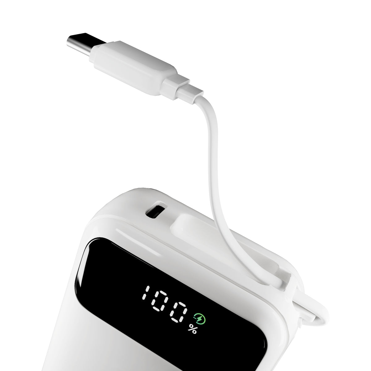 Power bank 10000 mAh 20W LCD Power Duo 10, con cavi integrati e display
