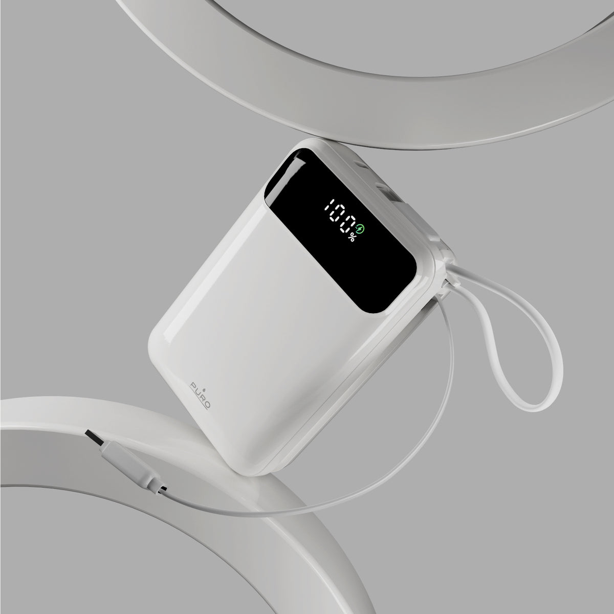 Power bank 20000 mAh 45W con display LCD e cavi integrati