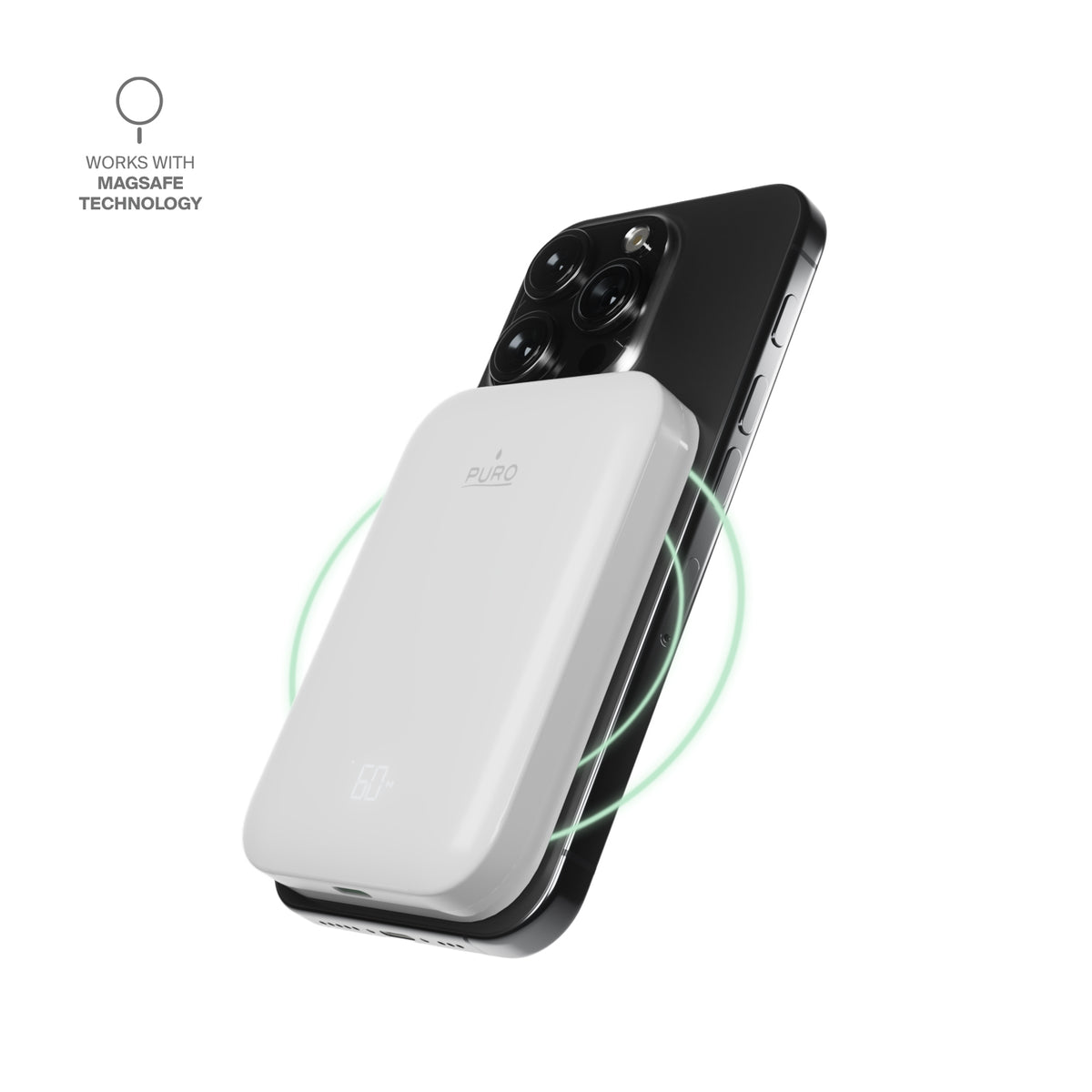 Power Bank Mag compatibile MagSafe 5000 mah con display LCD