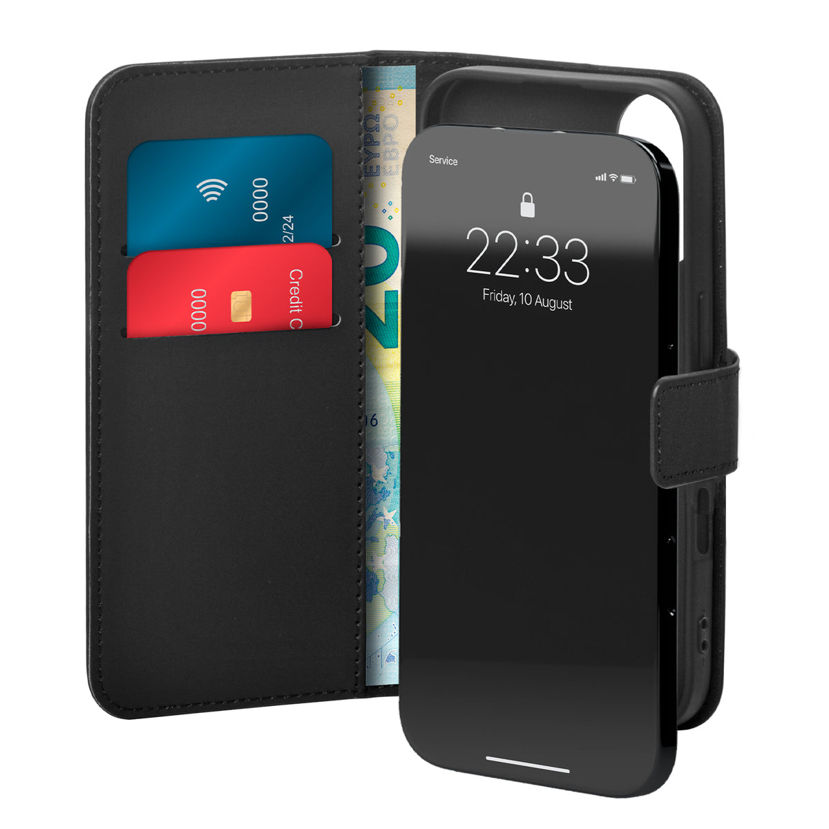 Wallet Stand Case for iPhone 16 Plus