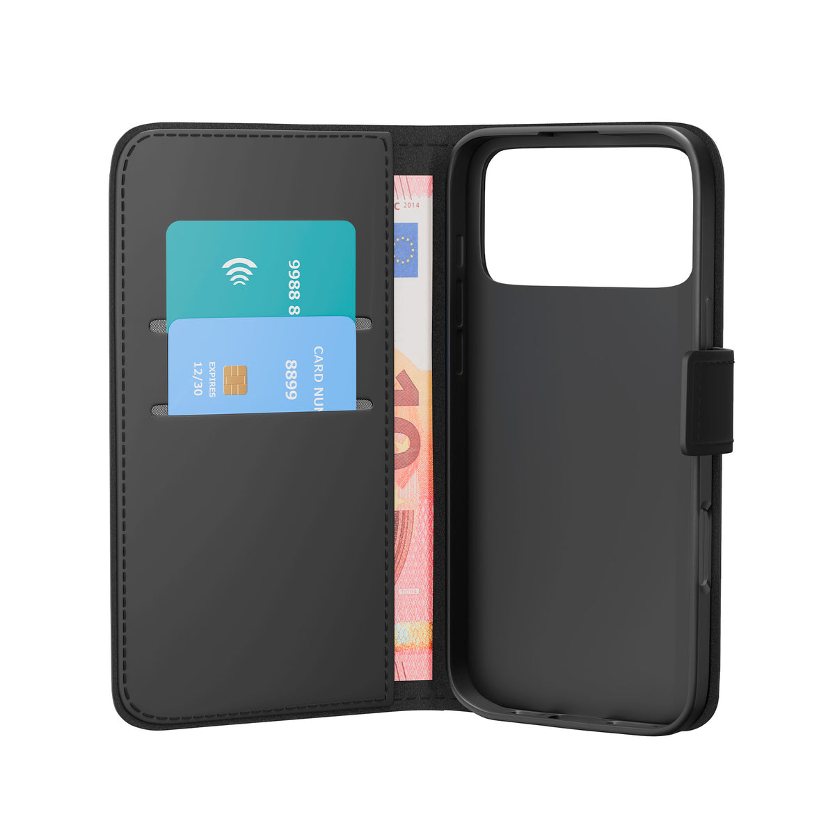 Étui portefeuille avec support pour iPhone 17 Pro Max