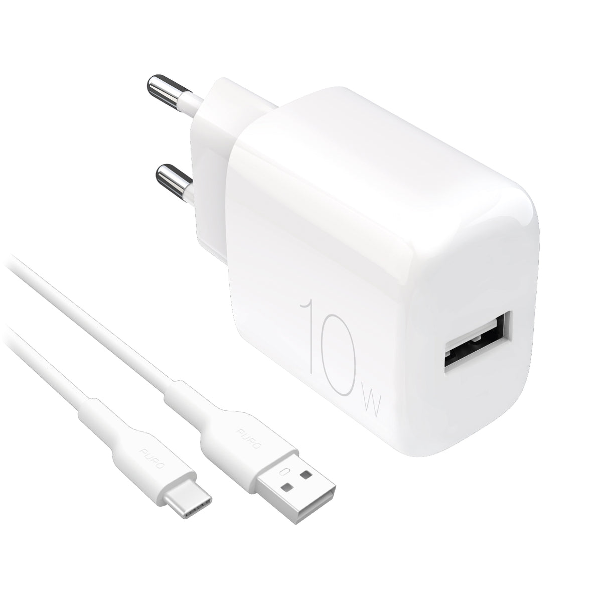 Kit Energia 10W USB‑A + cavo USB‑C