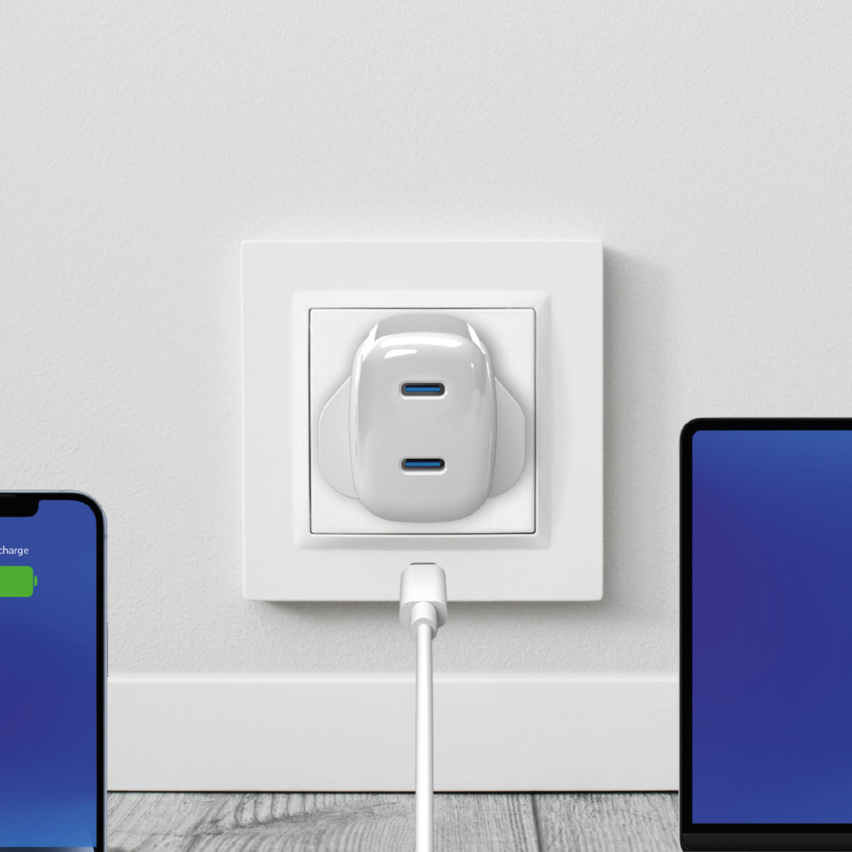 Chargeur mural MiniPro 35W à deux ports USB-C - Technologie GaN UK