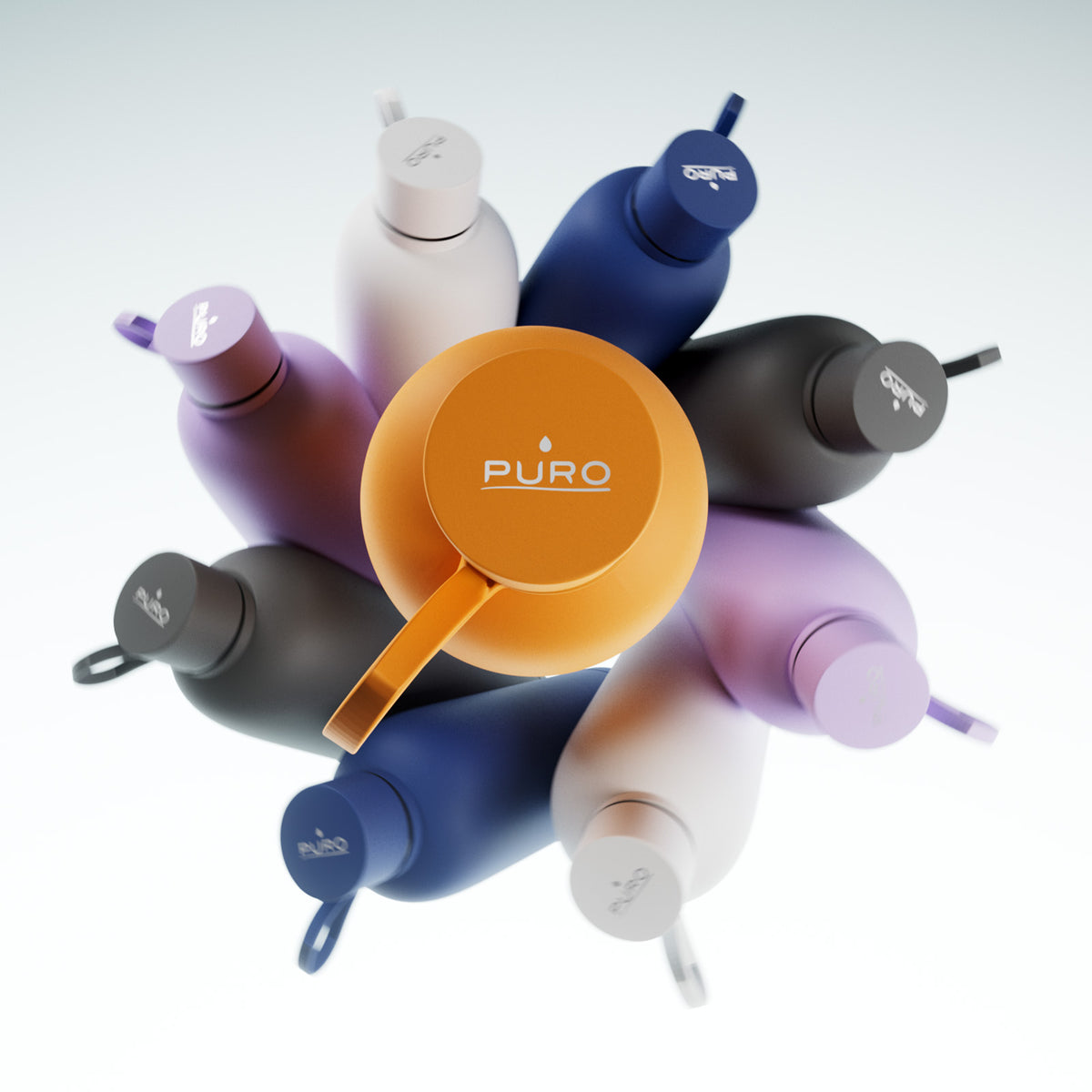 Borraccia termica ermetica “Hydro 7” da 750ml, in acciaio inossidabile, effetto soft-touch