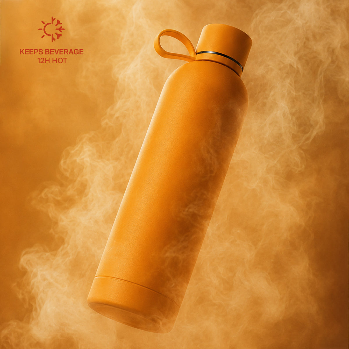Borraccia termica ermetica “Hydro 7” da 750ml, in acciaio inossidabile, effetto soft-touch