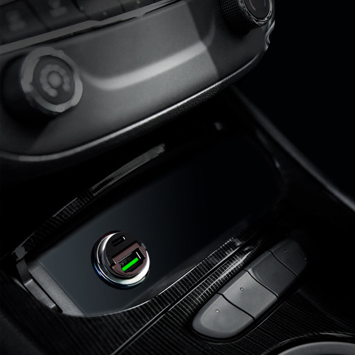 Mini Carica Batterie da Auto "Bullet" USB-C  e USB-A Fast Charging e Power Delivery 30W