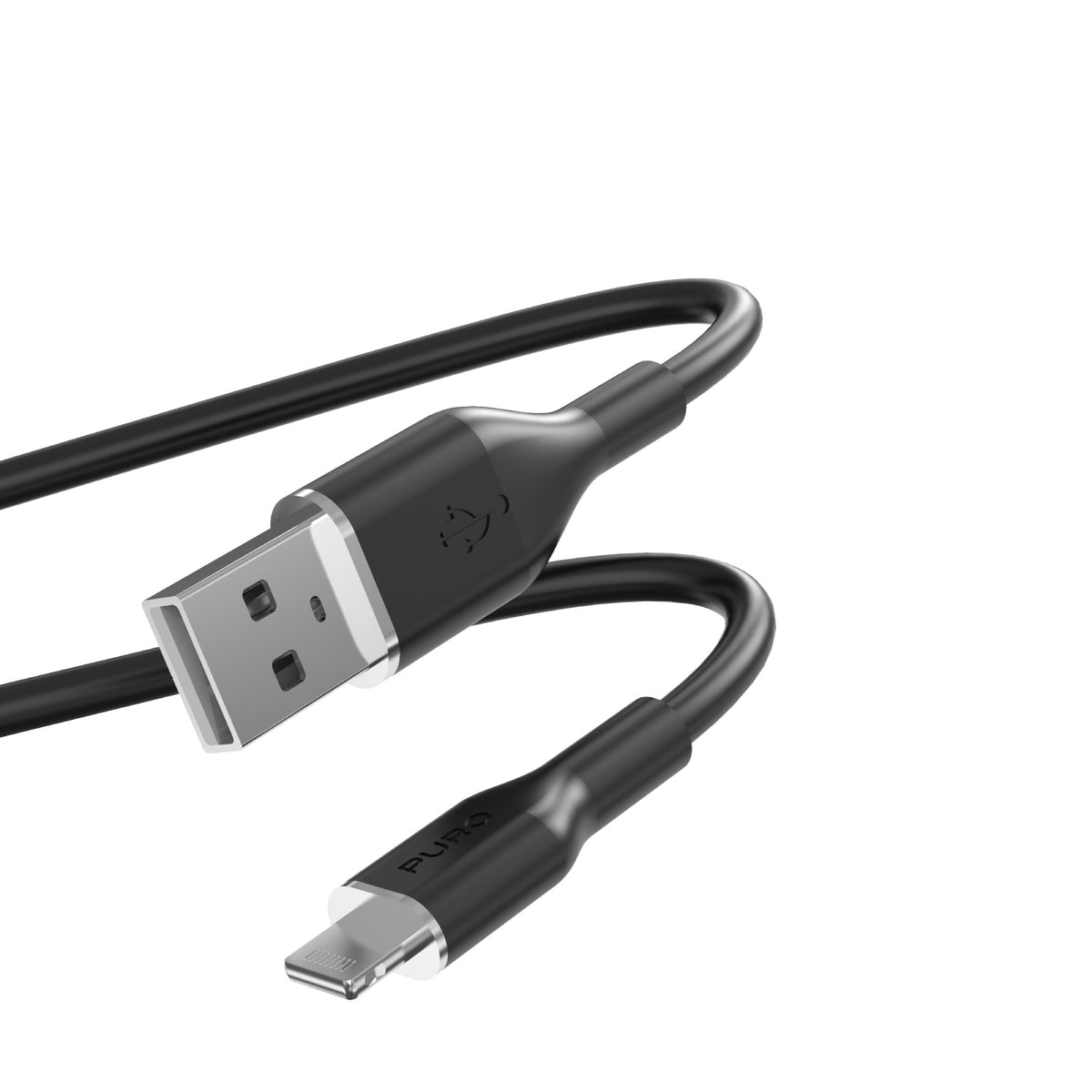 Soft USB-A to Lightning charging and sync cable, 1.5 m