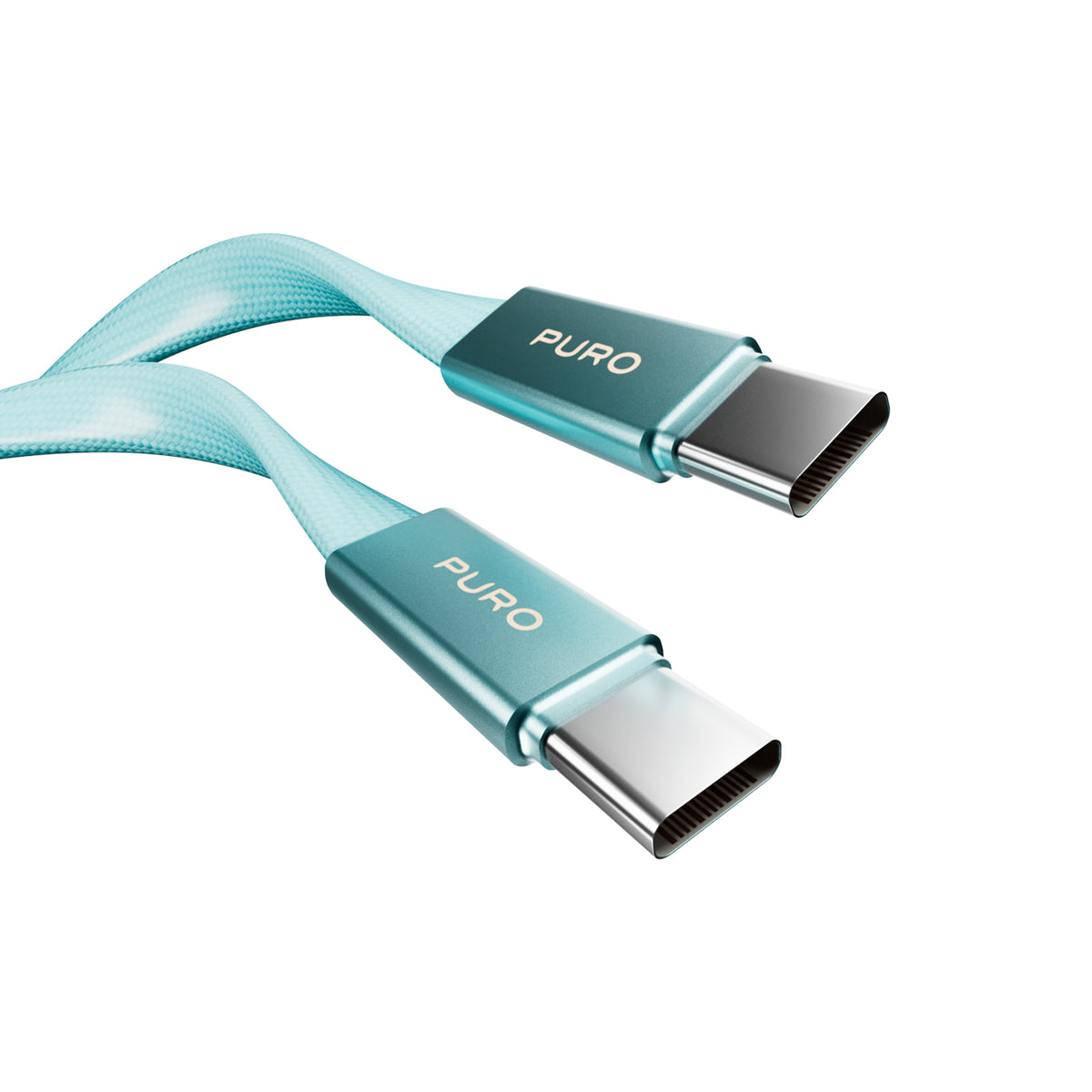 Cavo slim in tessuto intrecciato, da USB-C 2.0 a USB-C 2.0, 1m