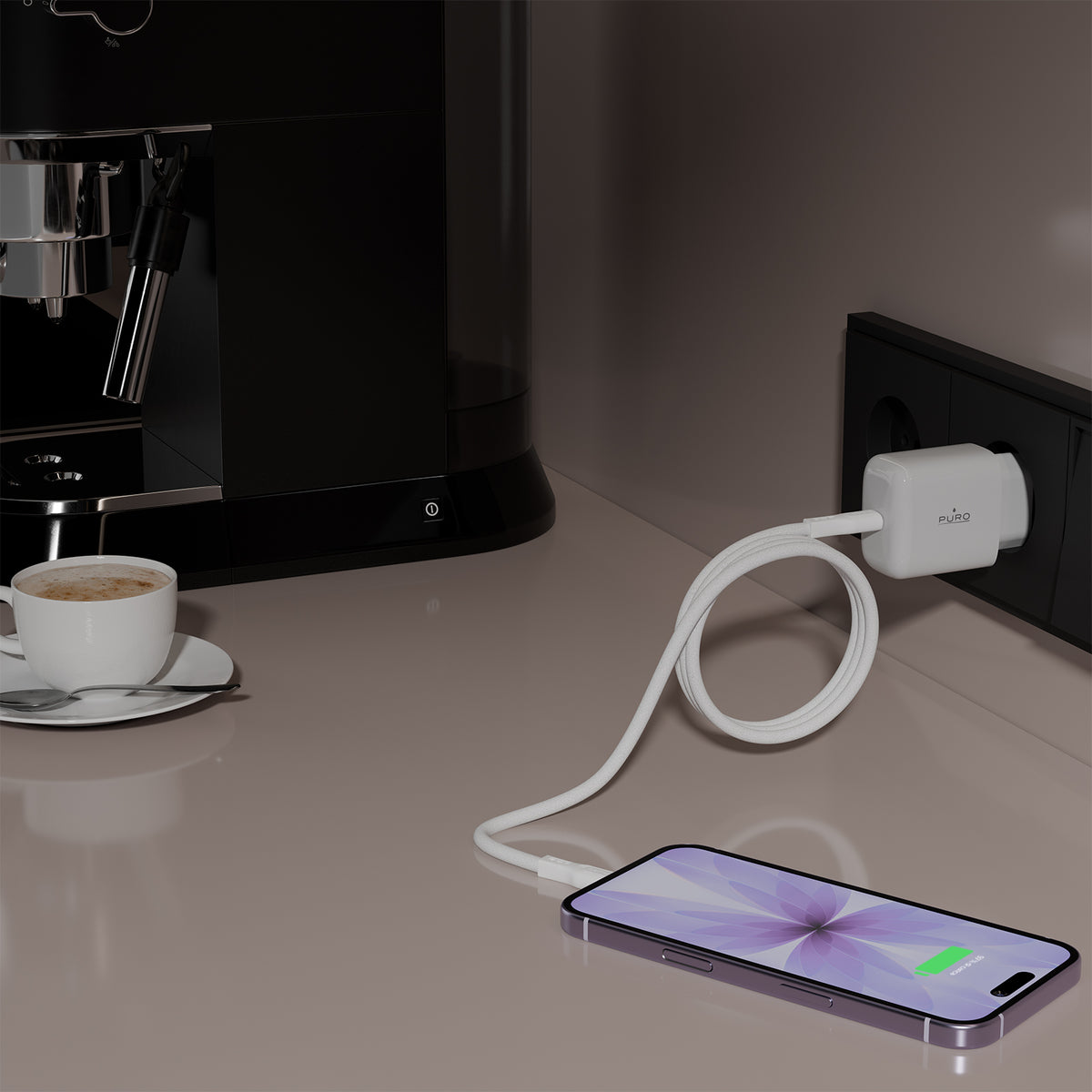 Câble magnétique enroulable USB‑C vers USB‑C 1 m