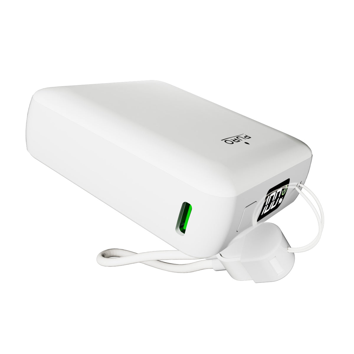 Power Bank 10000 mAh avec câble USB-C et écran LCD