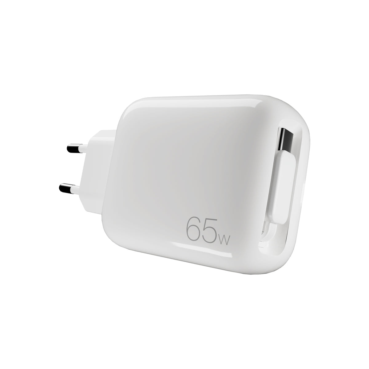 Caricatore GaN 65W con cavo USB‑C retrattile