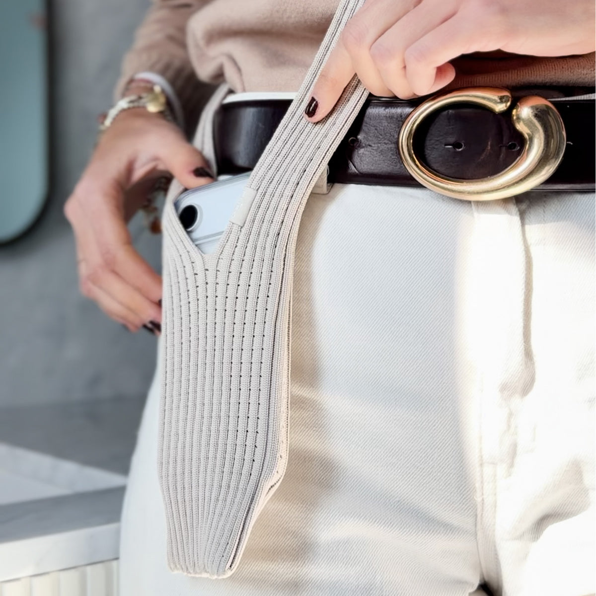 Pochette téléphone universelle avec bandoulière