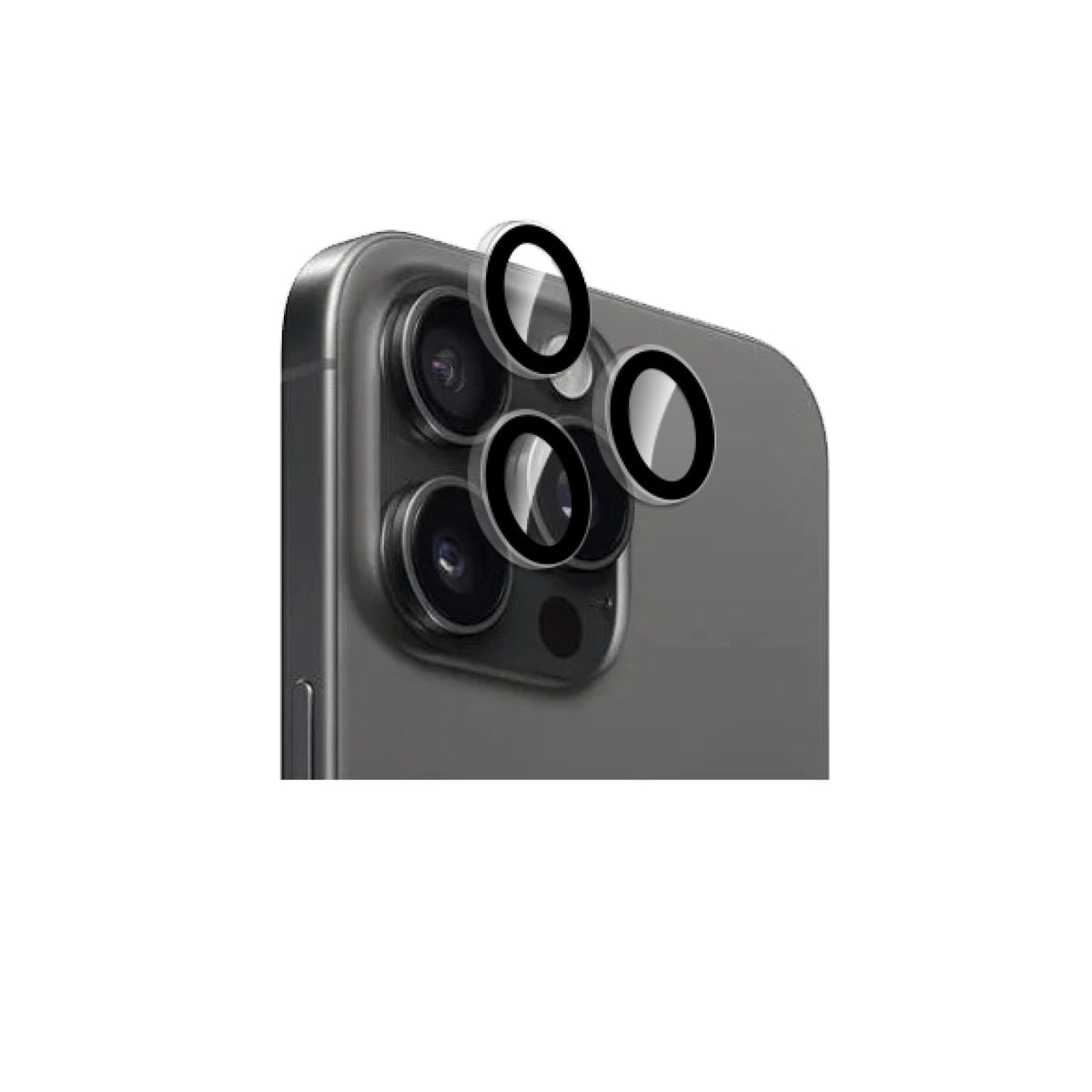 Vetro Temperato Protettivo individuale per lenti iPhone 15 Pro e 15 Pro Max