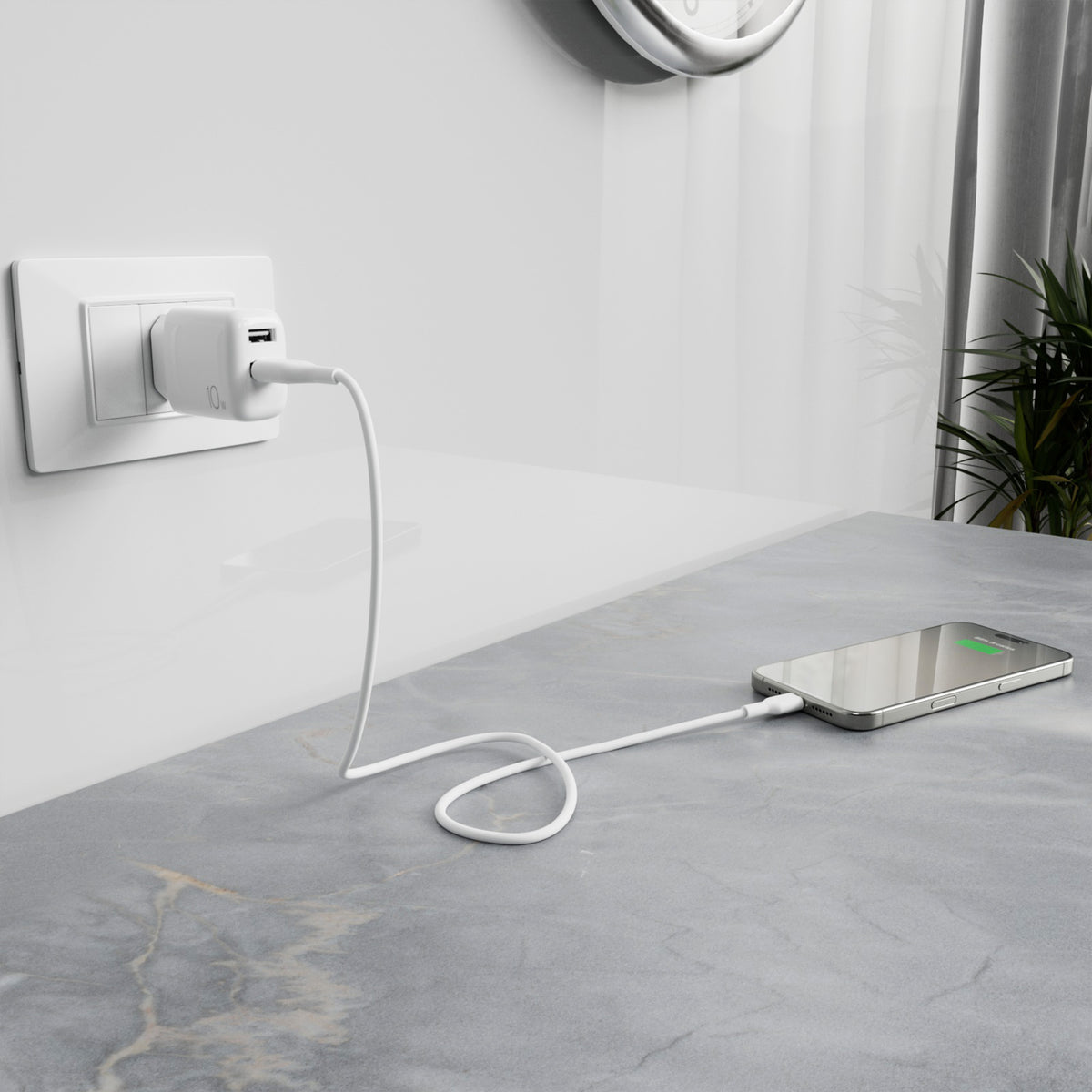Kit Energia 10W USB‑A + cavo USB‑C