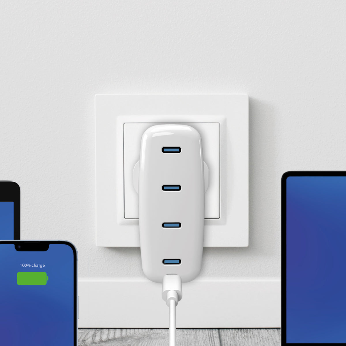 Chargeur mural MiniPro 140W avec technologie GAN : 4 ports USB-C UK