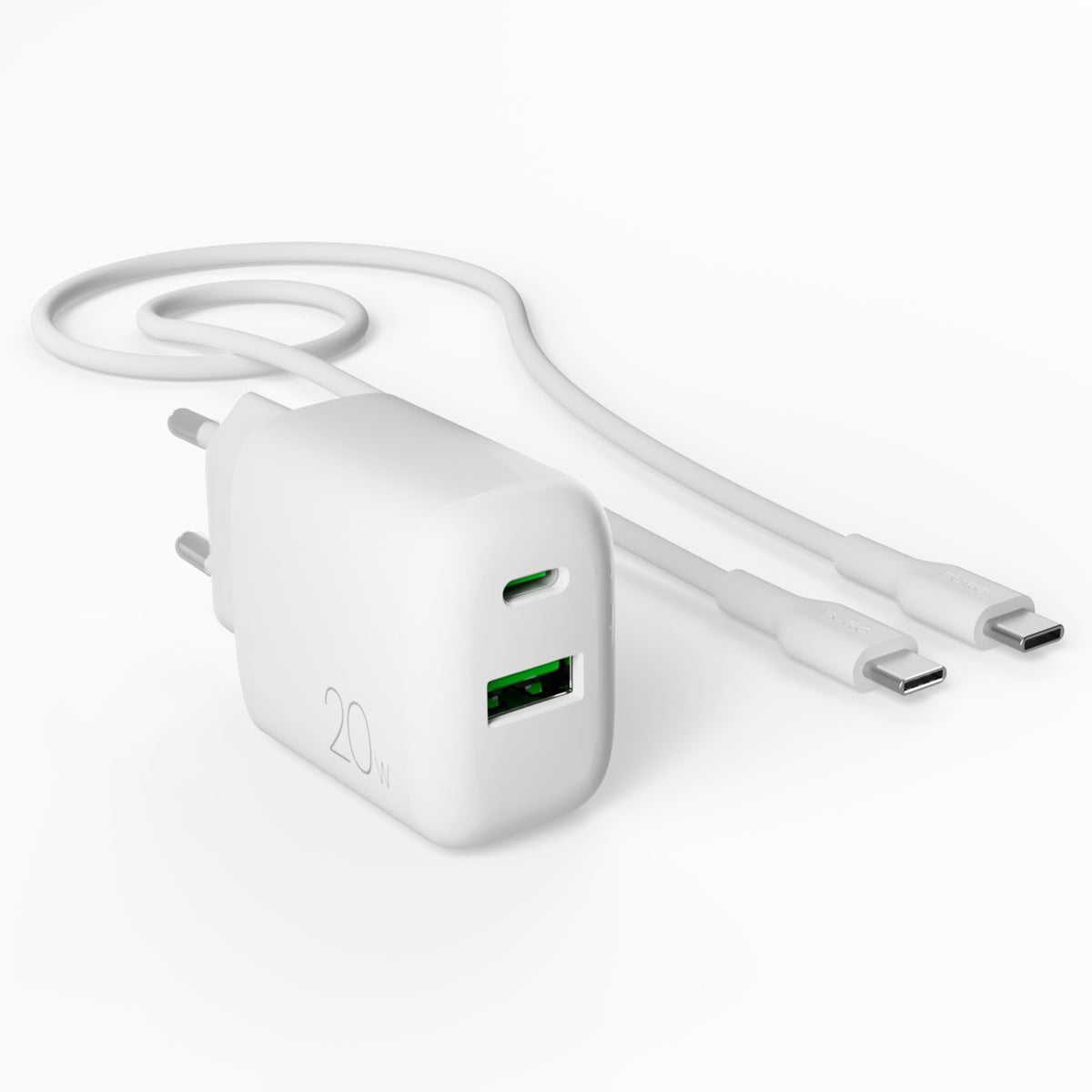 Kit charge 20W USB‑A/USB‑C + câble USB‑C
