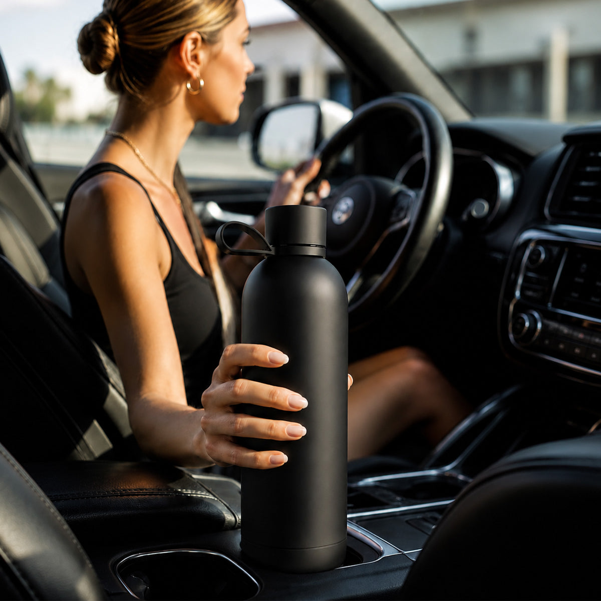 Borraccia “Hydro 10” termica ermetica da 1000ml, in acciaio inossidabile con finish soft-touch