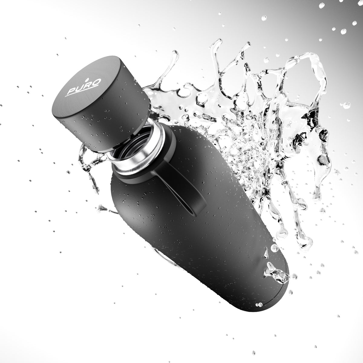 Borraccia “Hydro 10” termica ermetica da 1000ml, in acciaio inossidabile con finish soft-touch