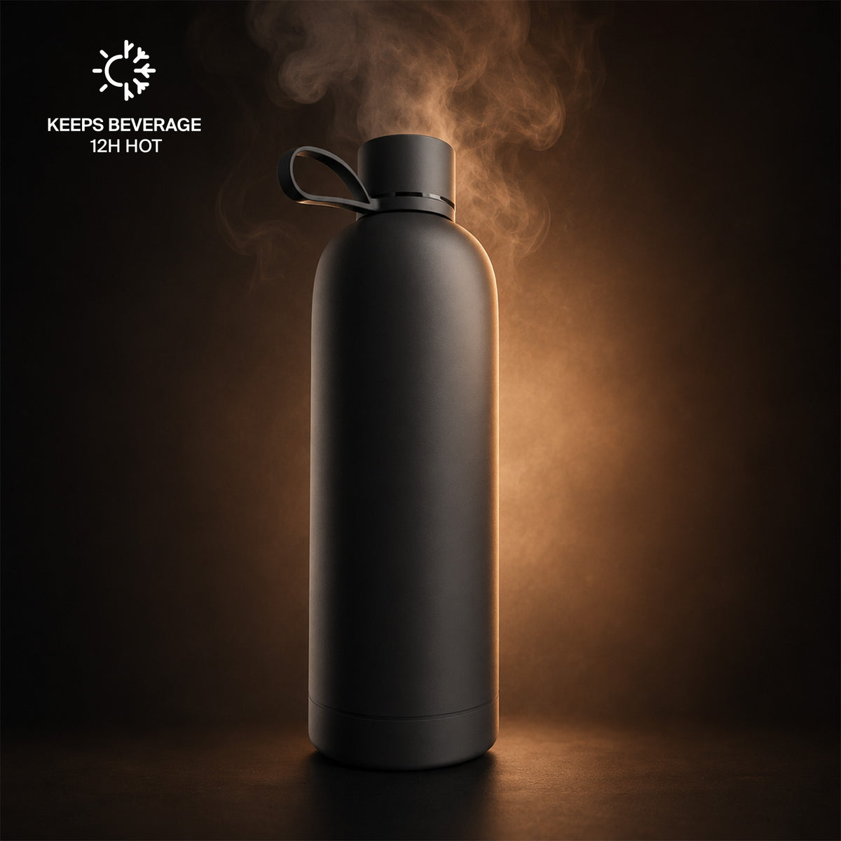 Borraccia termica ermetica “Hydro 7” da 750ml, in acciaio inossidabile, effetto soft-touch