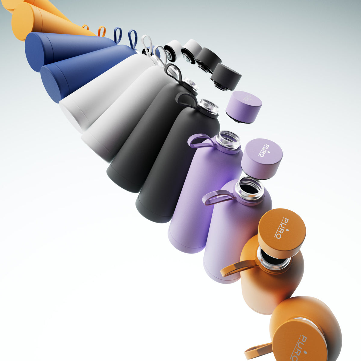 Borraccia termica ermetica “Hydro 7” da 750ml, in acciaio inossidabile, effetto soft-touch