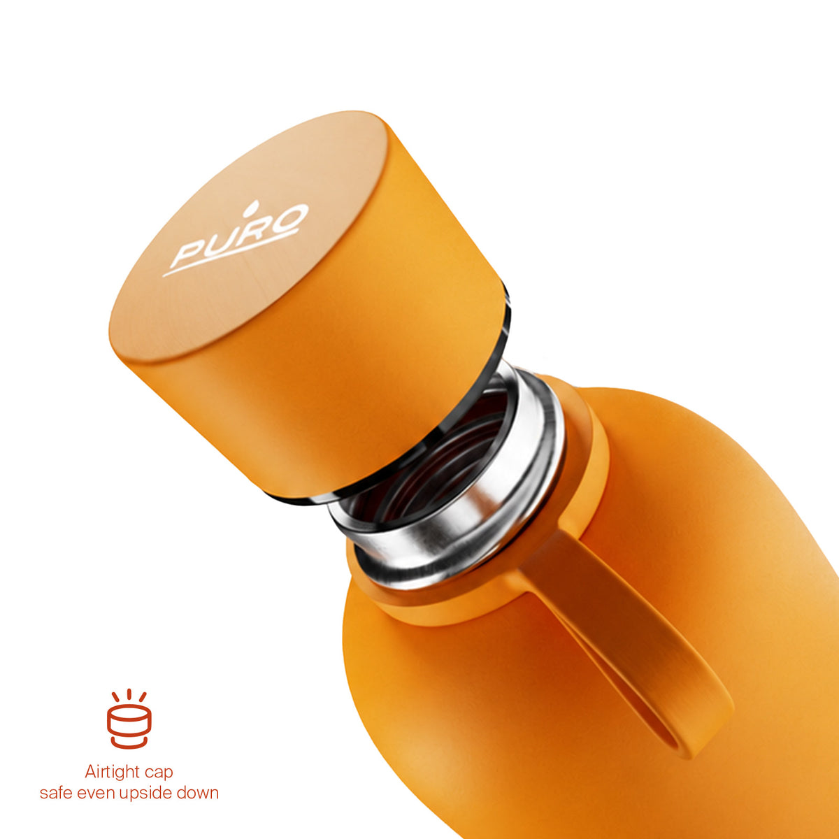 Borraccia termica ermetica “Hydro 7” da 750ml, in acciaio inossidabile, effetto soft-touch