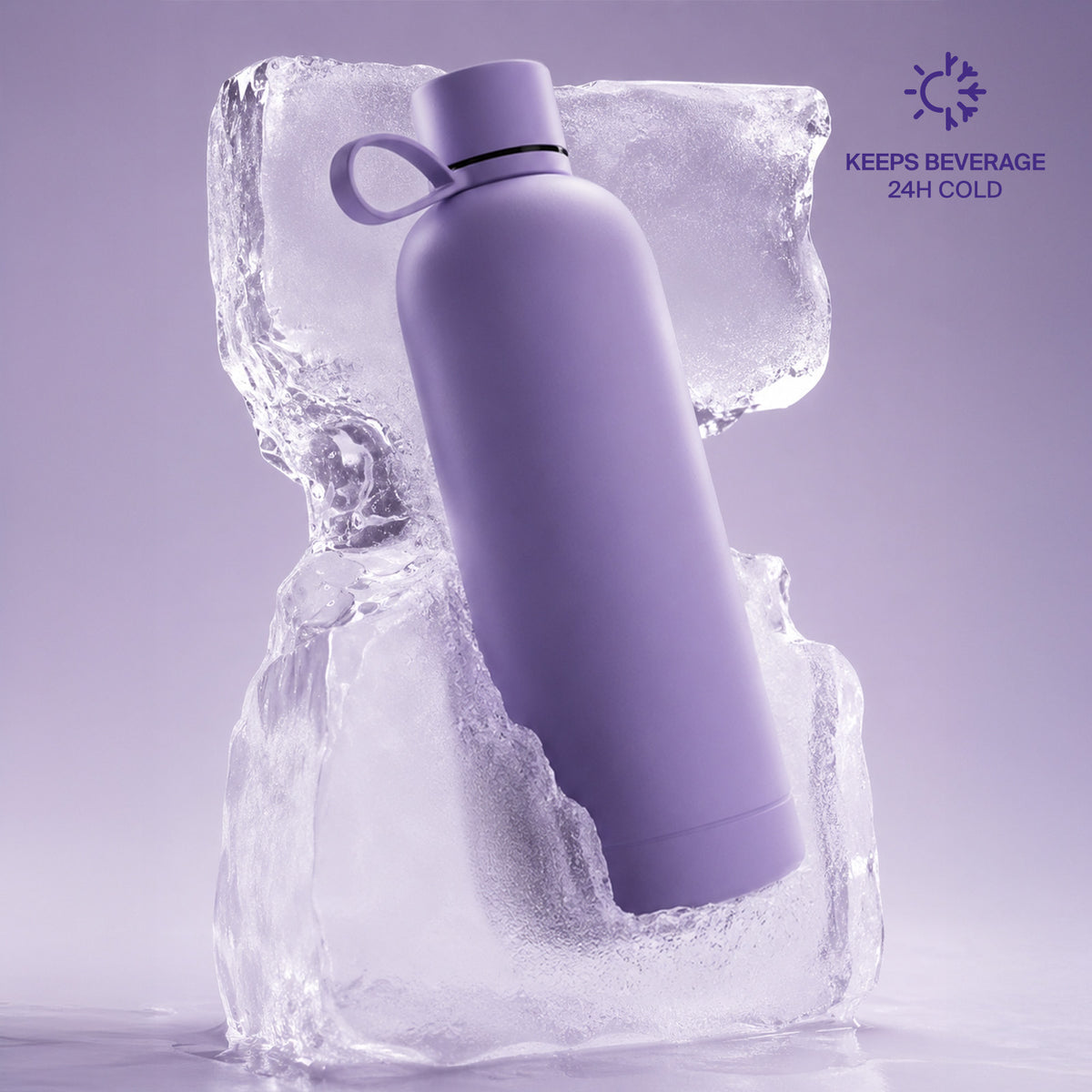 Borraccia termica ermetica “Hydro 7” da 750ml, in acciaio inossidabile, effetto soft-touch