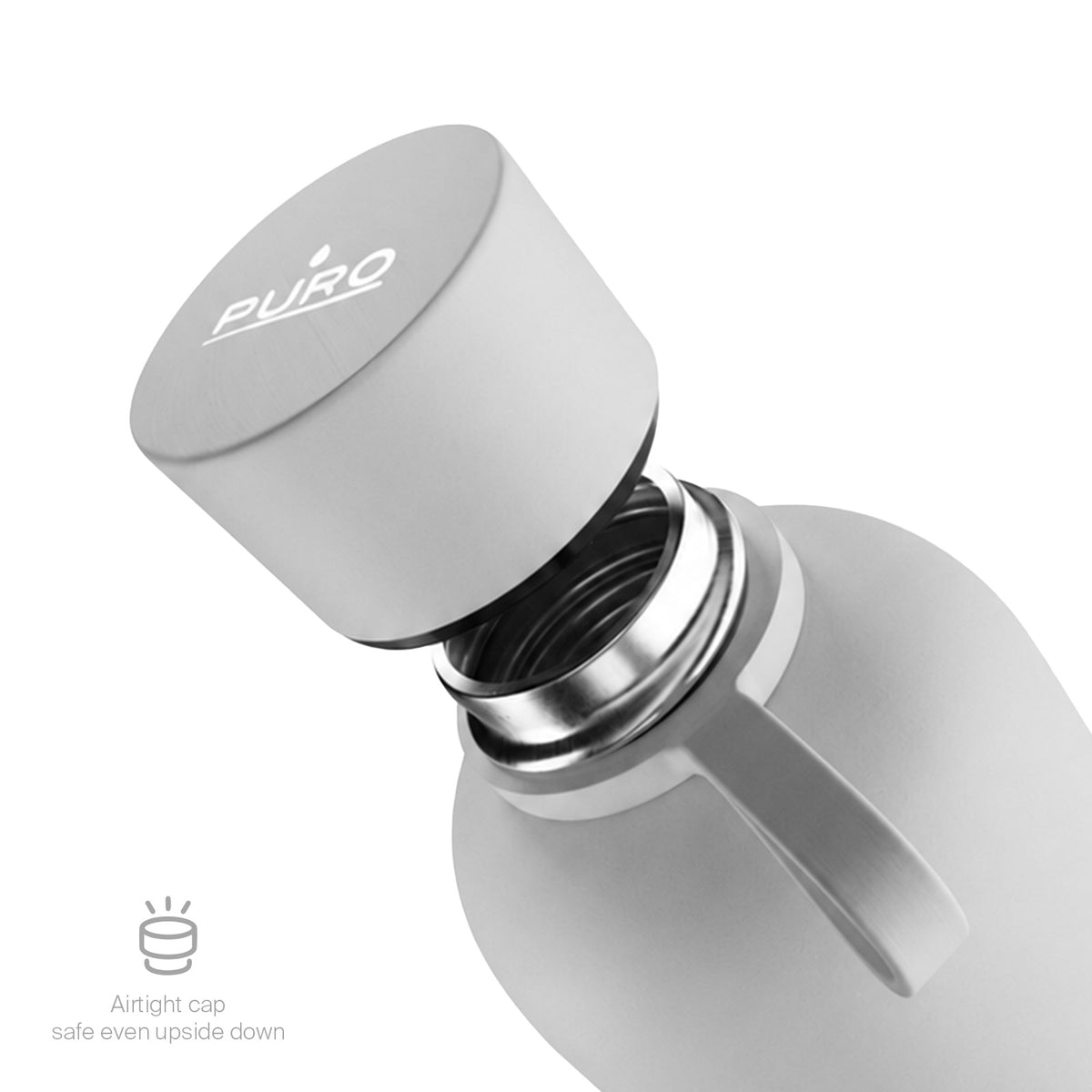 Borraccia termica ermetica “Hydro 7” da 750ml, in acciaio inossidabile, effetto soft-touch