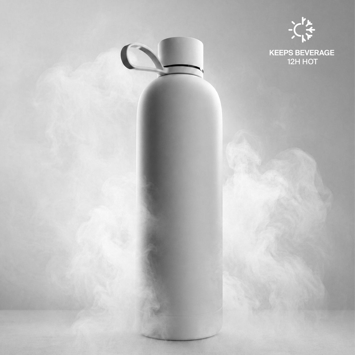 Borraccia termica ermetica “Hydro 7” da 750ml, in acciaio inossidabile, effetto soft-touch